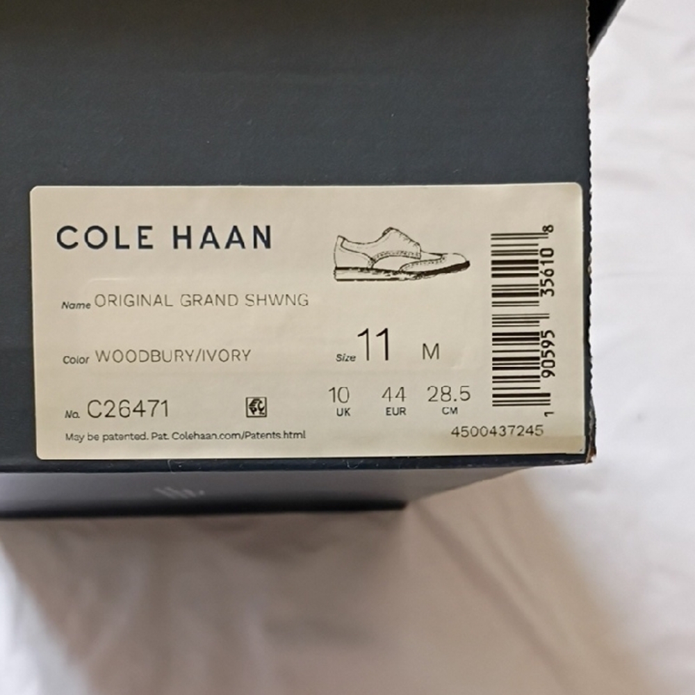 Cole Haan Men's Tan Leather Oxfords - Picture 6 of 6
